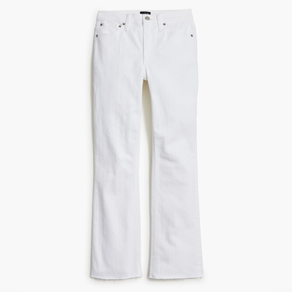 J. Crew Flare crop white jean in signature stretch
